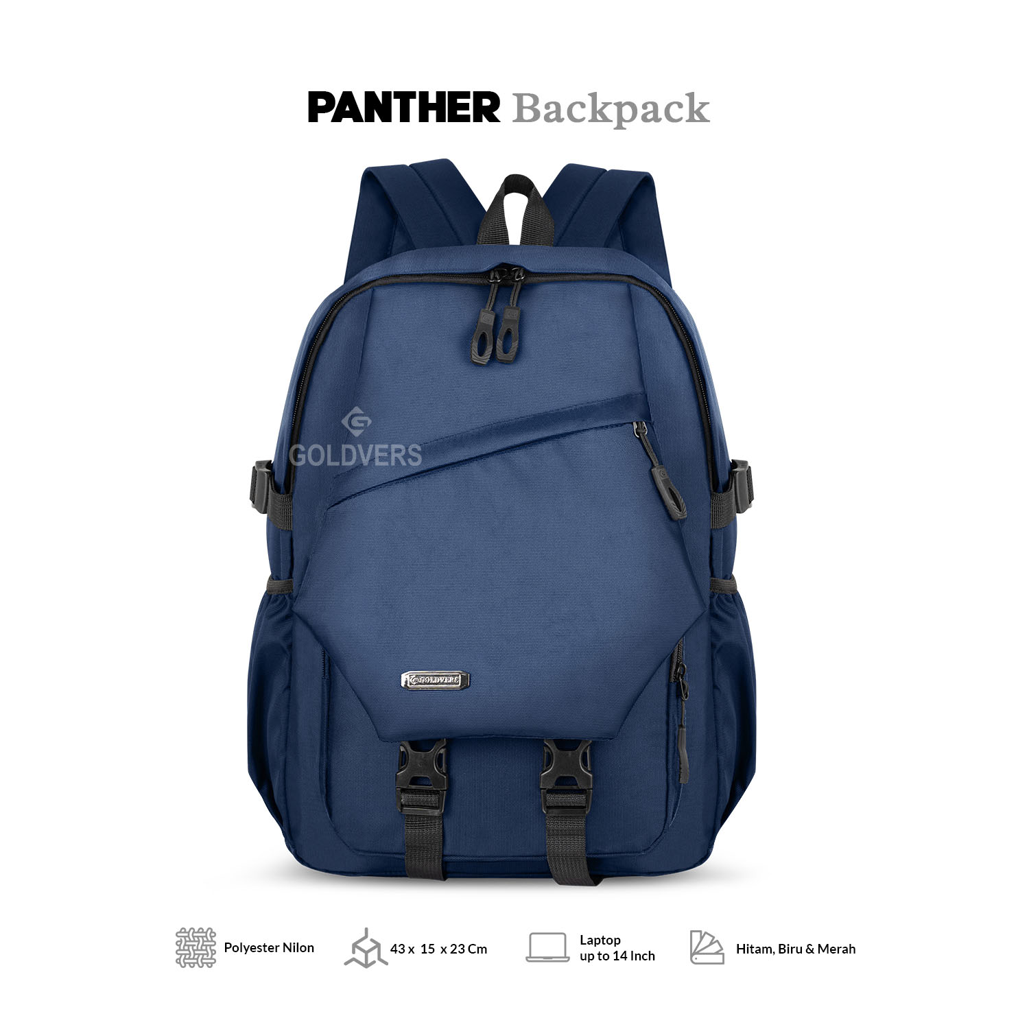 PANTHER - Tas Ransel Sekolah Anak Backpack Pria Wanita 17 inch Multifungsi