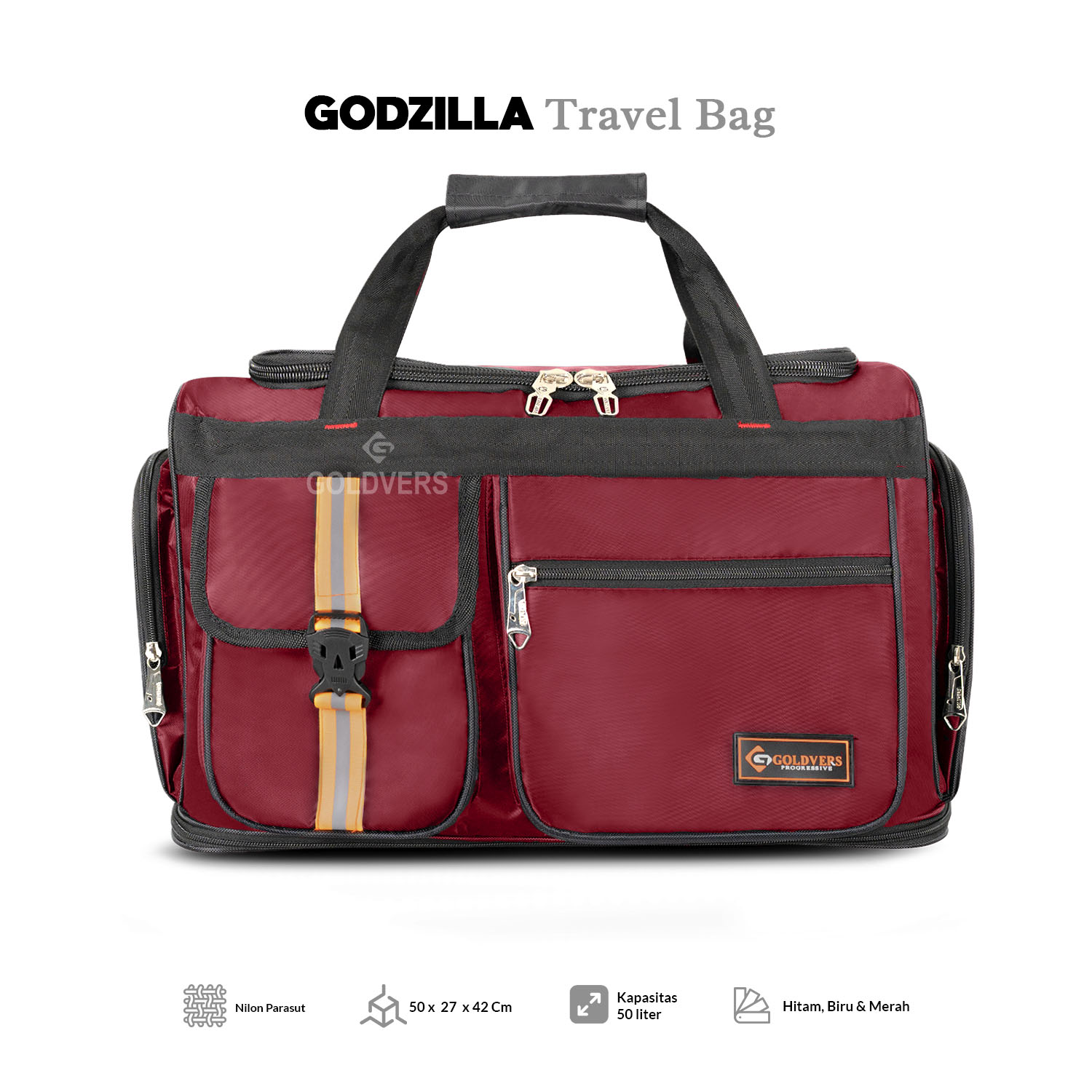 GODZILLA - Tas Travel Bag Tas Duffel Pakaian Jumbo 50L Ransel Mudik Jumbo Travelling Bag Travel Backpack Tas Mudik
