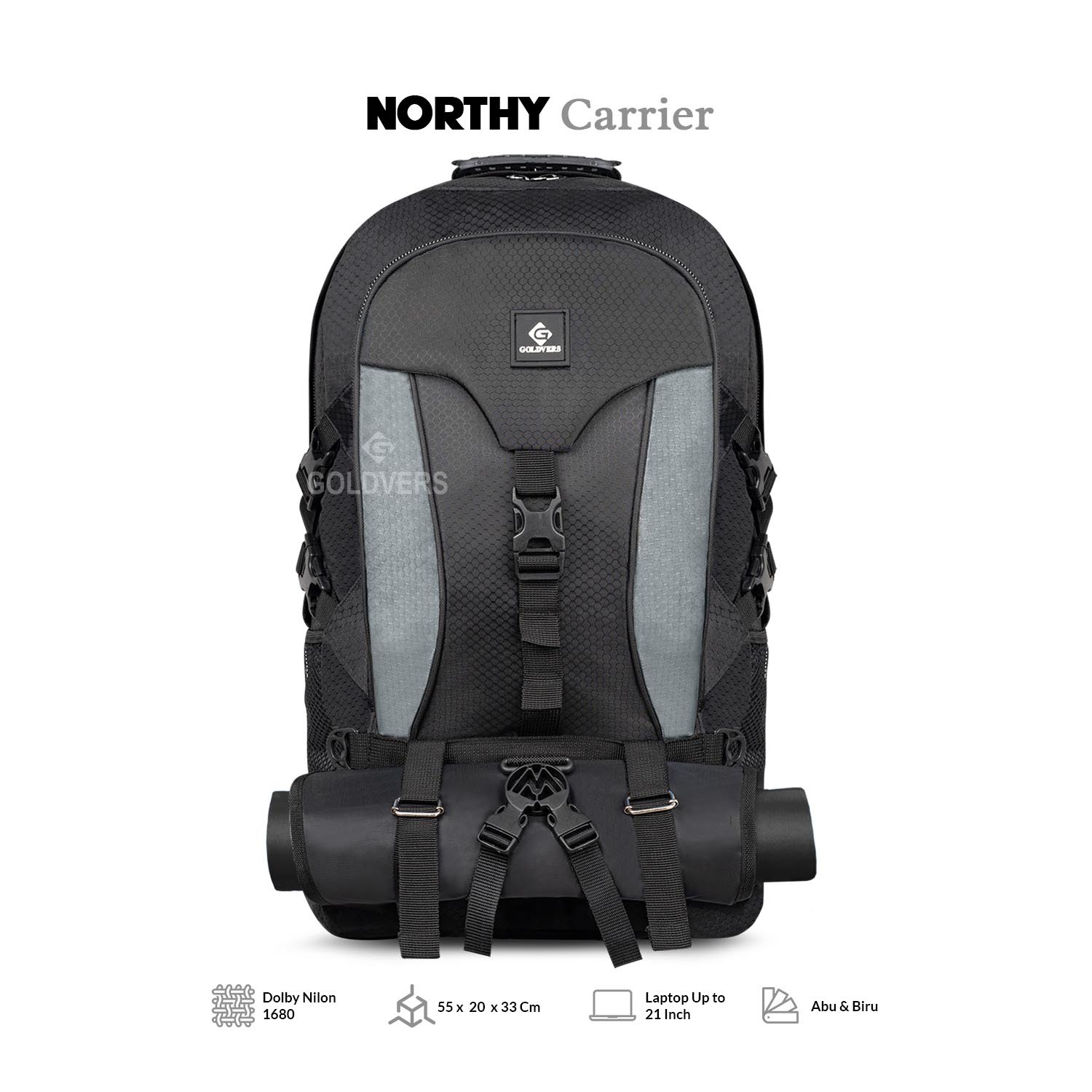 NORTHY - GOLDVERS Travel Bag Tas Ransel Carrier Dewasa Jumbo Pria Wanita Tas Mudik Backpack Traveling