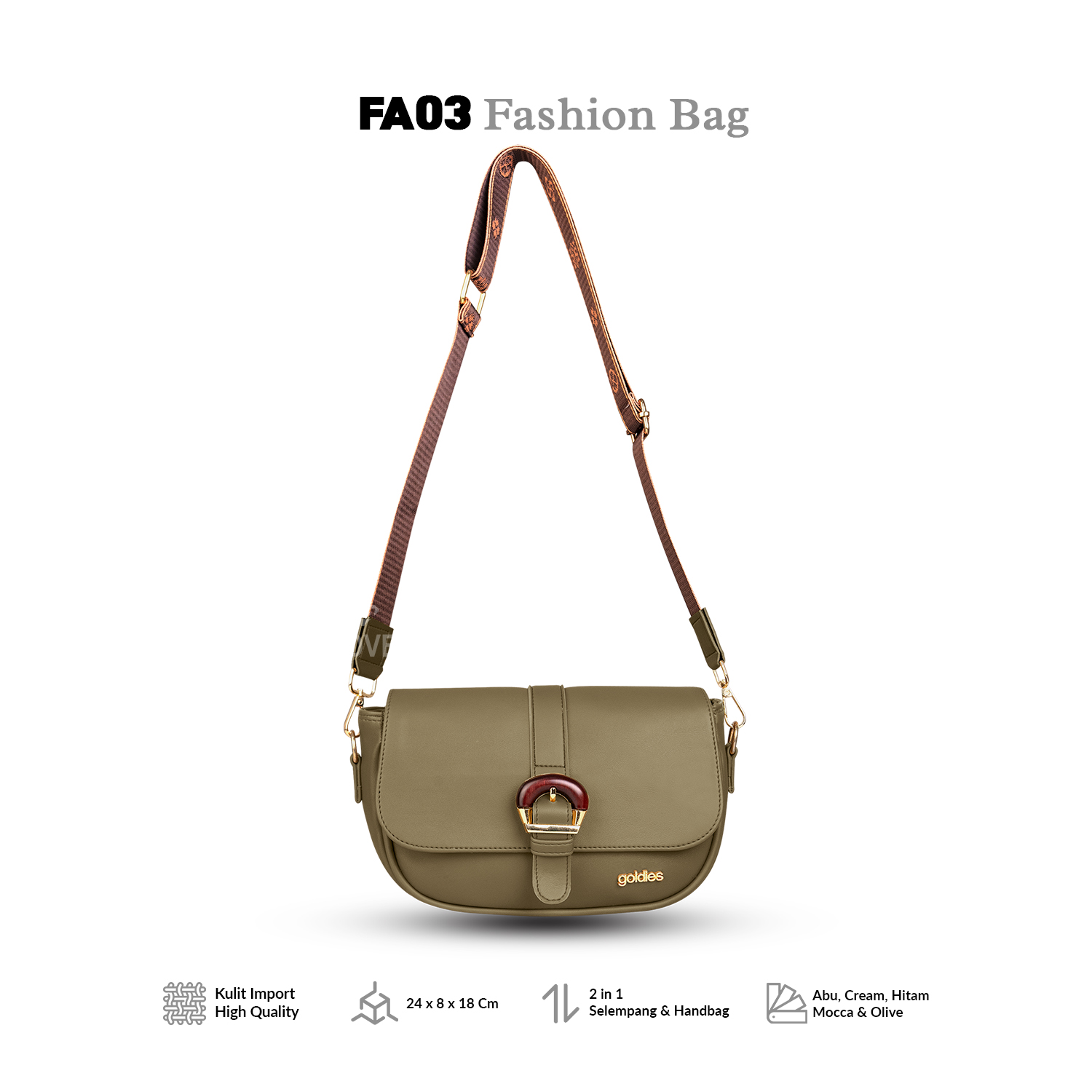 GOLDIES - Tas Selempang Wanita Slingbag Tas Wanita Multidungsi