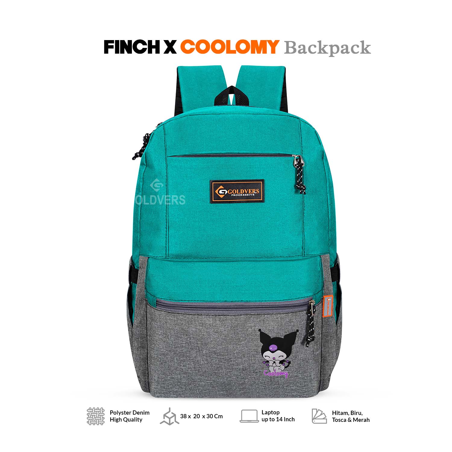 FINCH X COLOMY- Tas Ransel Sekolah Anak Backpack Pria Wanita Kasual Sablon