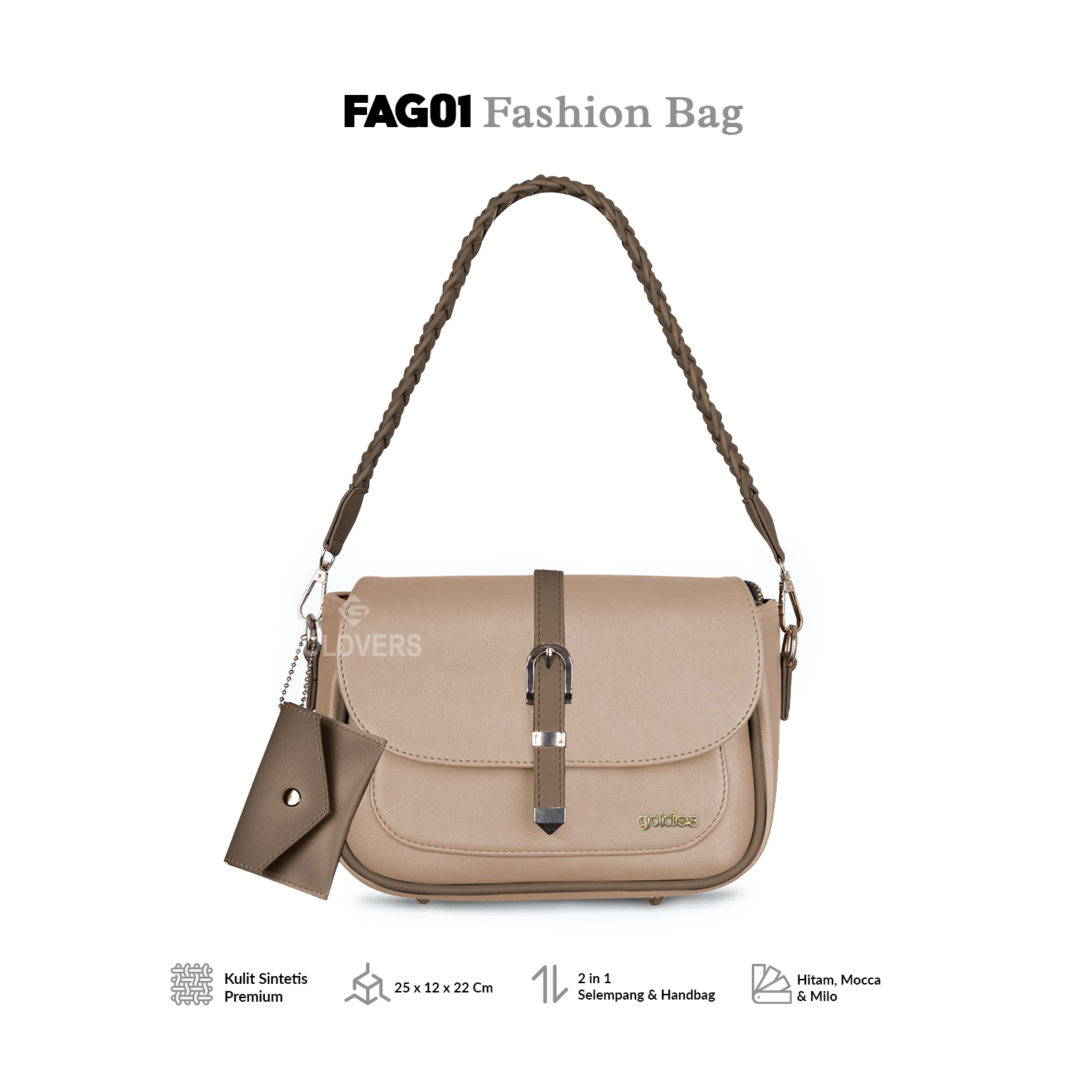 GOLDIES - Tas Selempang Wanita Tas Bahu Tas Wanita shoulderbag Multidungsi