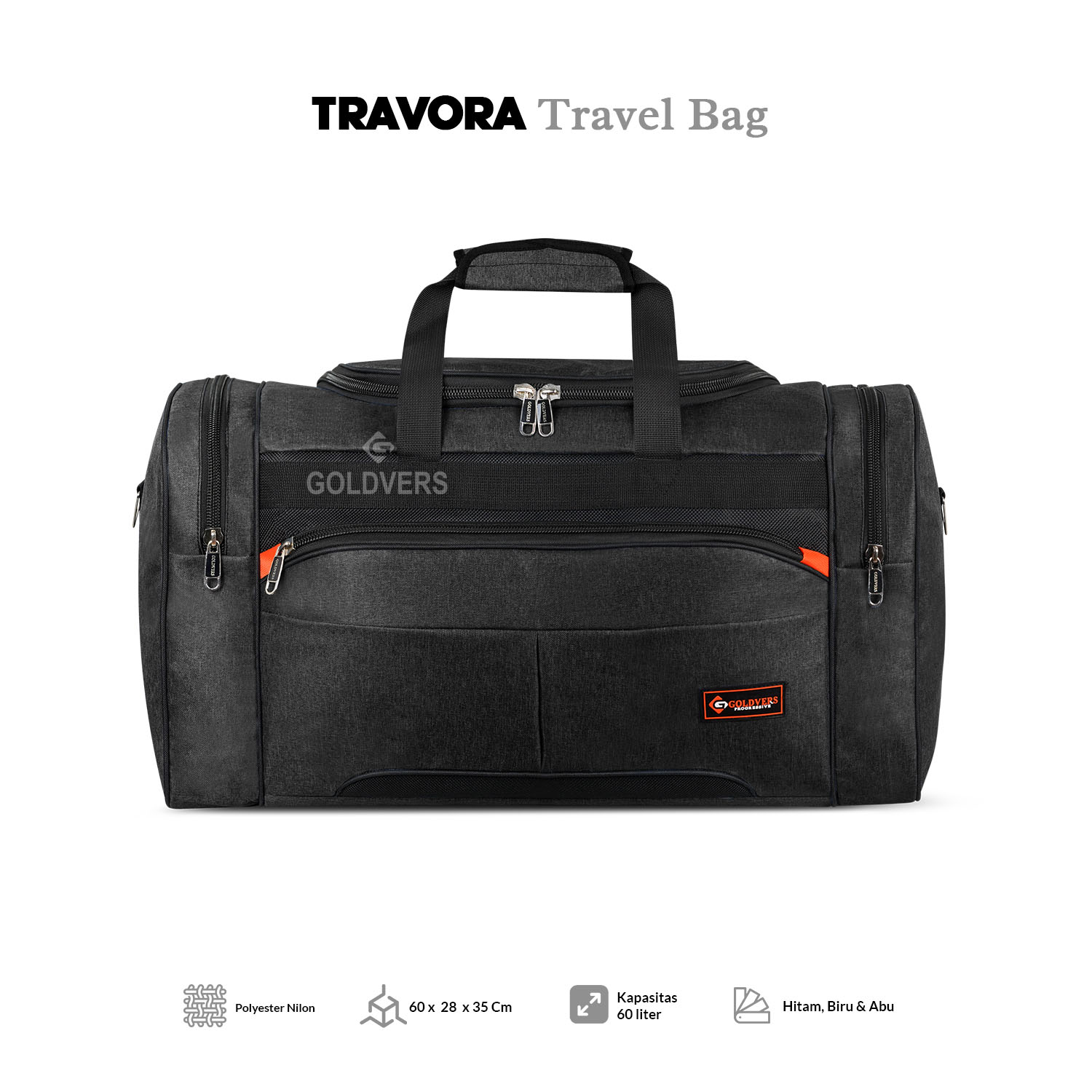 TRAVORA - Tas Travel Bag Tas Duffel Pakaian Jumbo 60L Ransel Mudik Jumbo Travelling Bag Travel Backpack Tas Mudik